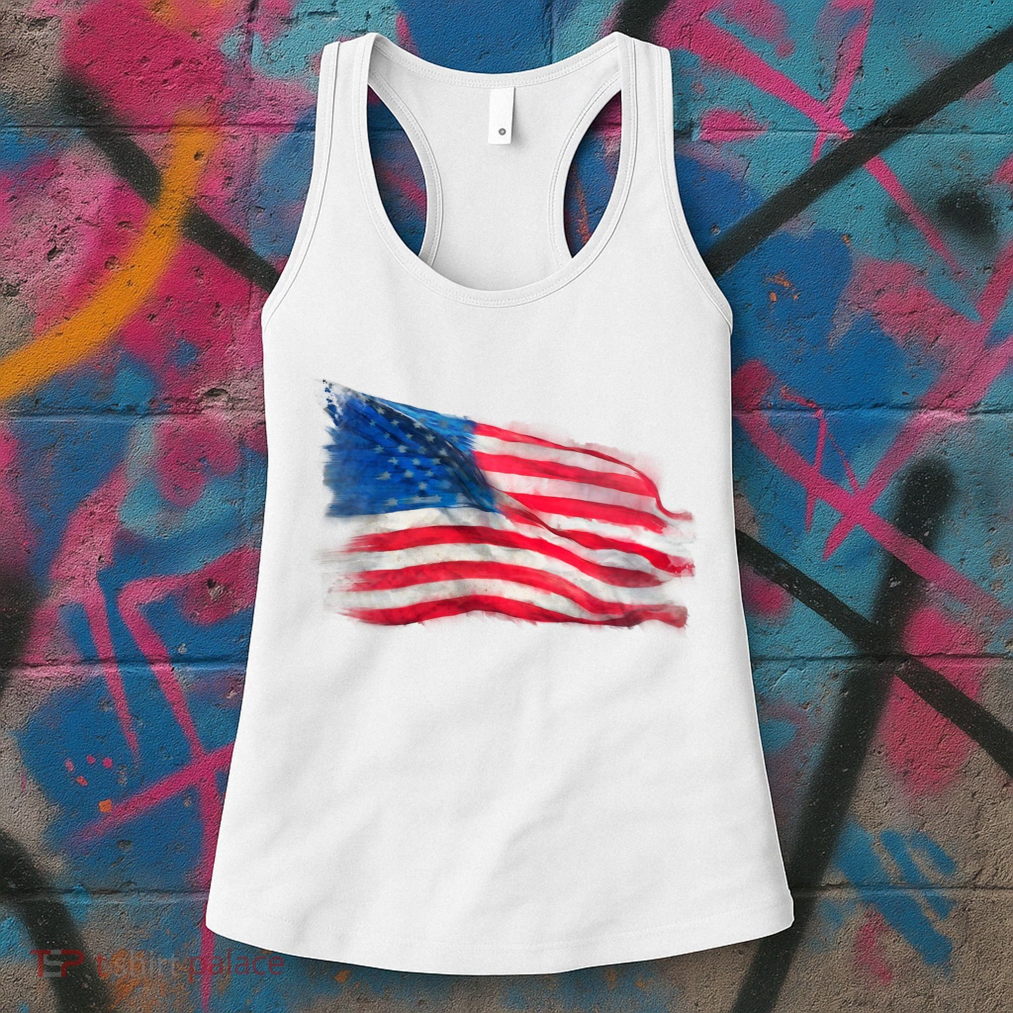 American Flag Independence Day Women's Tank Top