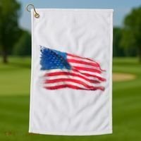 American Flag Independence Day Golf Towel thumb 1