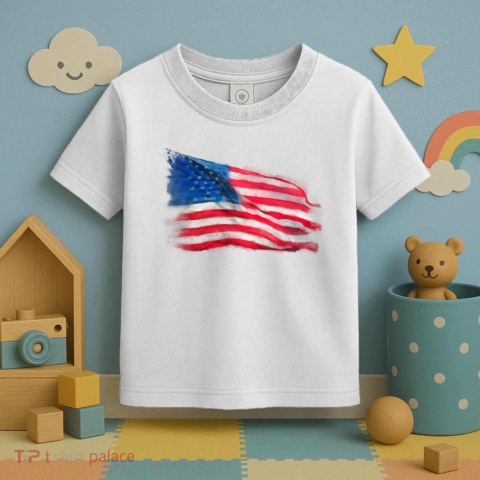 American Flag Independence Day Toddler T-Shirt