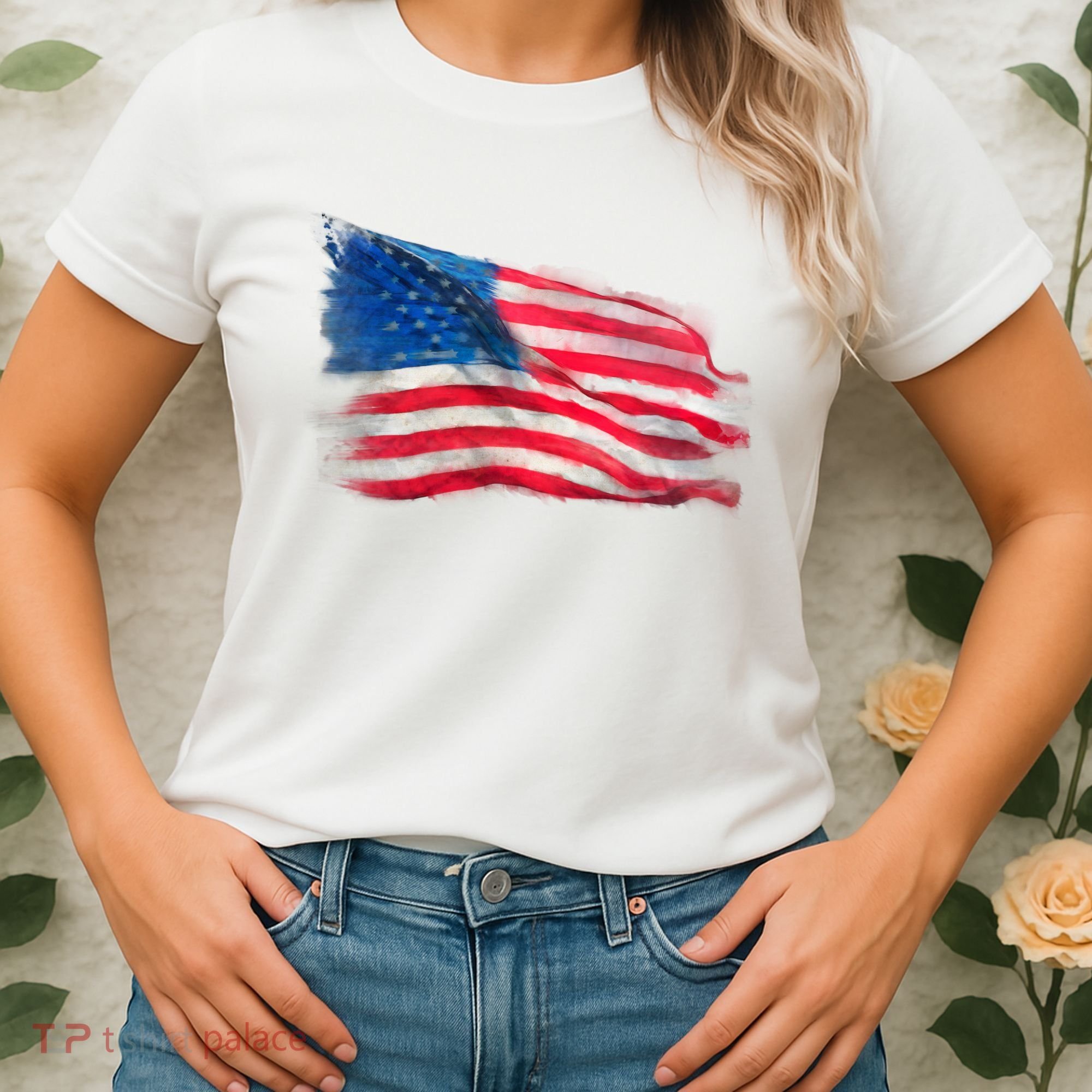 American Flag Independence Day Women's T-Shirt