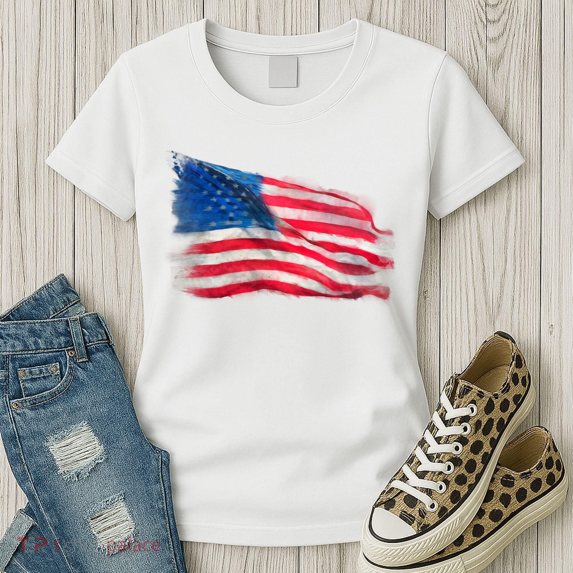 American Flag Independence Day Women's T-Shirt