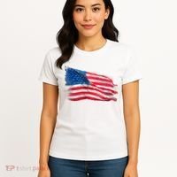 American Flag Independence Day Women's T-Shirt thumb 4