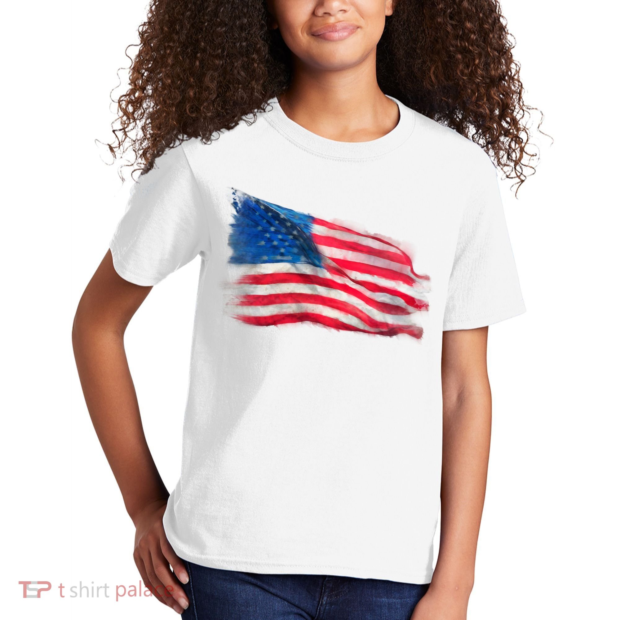 American Flag Independence Day Kids T-Shirt
