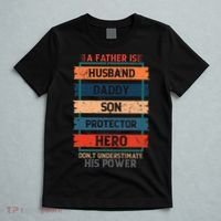 A Father Is Husband Daddy Son Protector Hero Fathers Day T-Shirt thumb 5