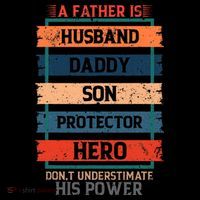 A Father Is Husband Daddy Son Protector Hero Fathers Day Bucket Hat thumb 4