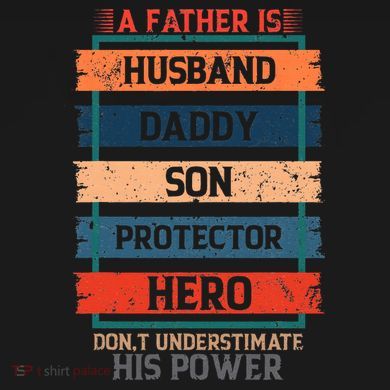 A Father Is Husband Daddy Son Protector Hero Fathers Day Drawstring Bag