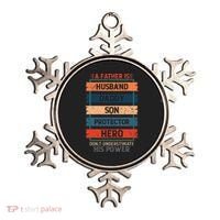 A Father Is Husband Daddy Son Protector Hero Fathers Day Ornament thumb 0