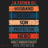 A Father Is Husband Daddy Son Protector Hero Fathers Day Golf Towel thumb 3