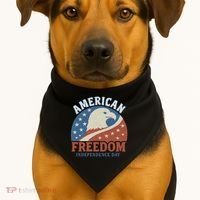 American Freedom Independence Day USA-Made Doggie Bandana thumb 1