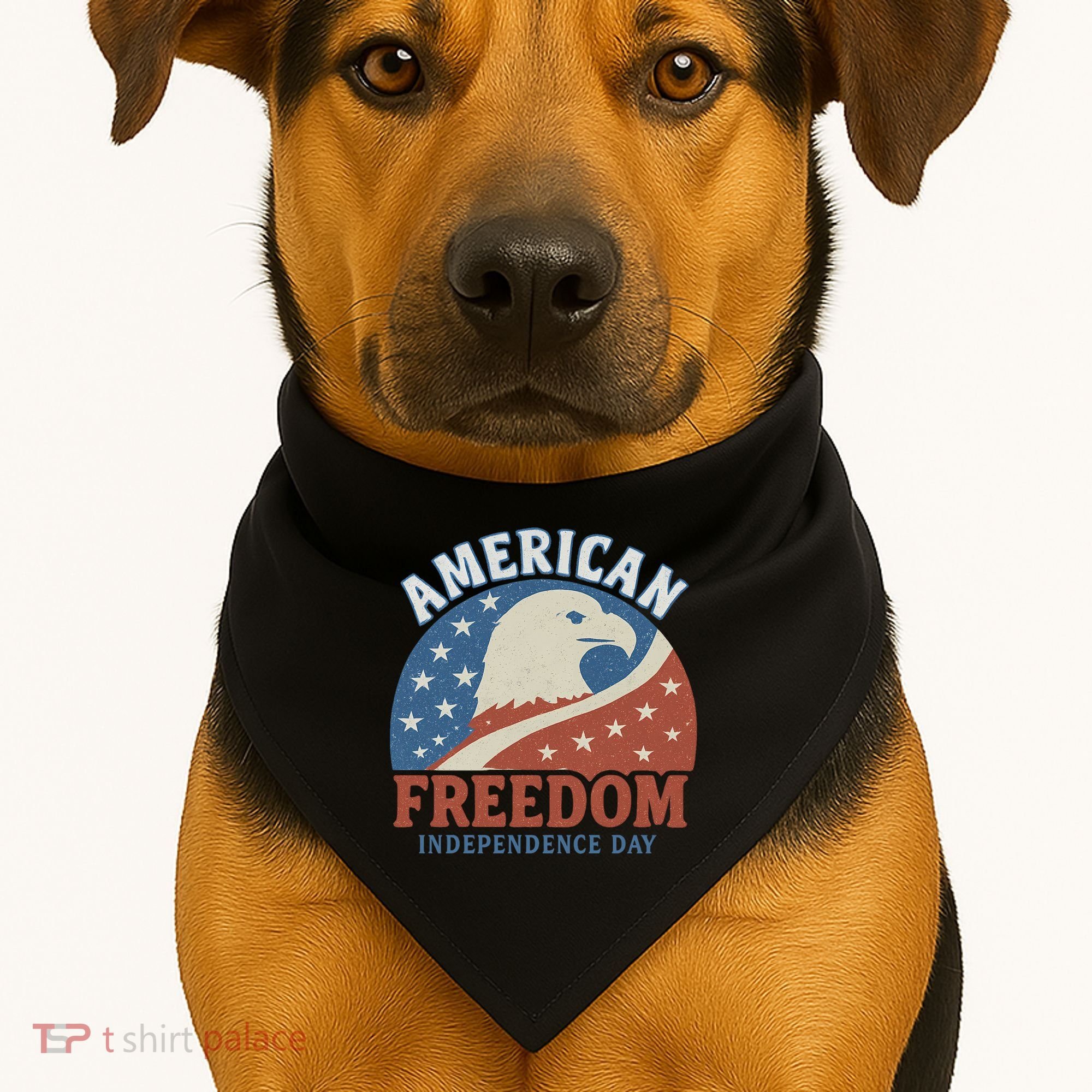 American Freedom Independence Day USA-Made Doggie Bandana