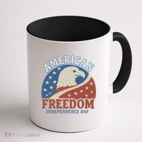 American Freedom Independence Day Coffee Mug thumb 1