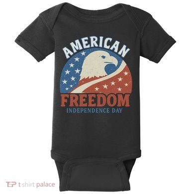 American Freedom Independence Day Baby Bodysuit