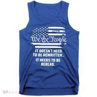 American Flag It Needs To Be Reread We The People Gift Tank Top thumb 0