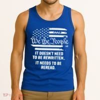 American Flag It Needs To Be Reread We The People Gift Tank Top thumb 3