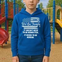 American Flag It Needs To Be Reread We The People Gift Kids Hoodie thumb 2