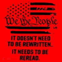 American Flag It Needs To Be Reread We The People Gift Santa Hat thumb 1