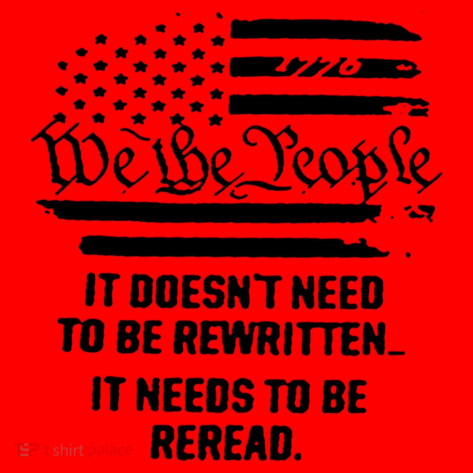 American Flag It Needs To Be Reread We The People Gift Santa Hat