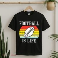 American Football Is Life Sunset Retro Sports T-Shirt thumb 2