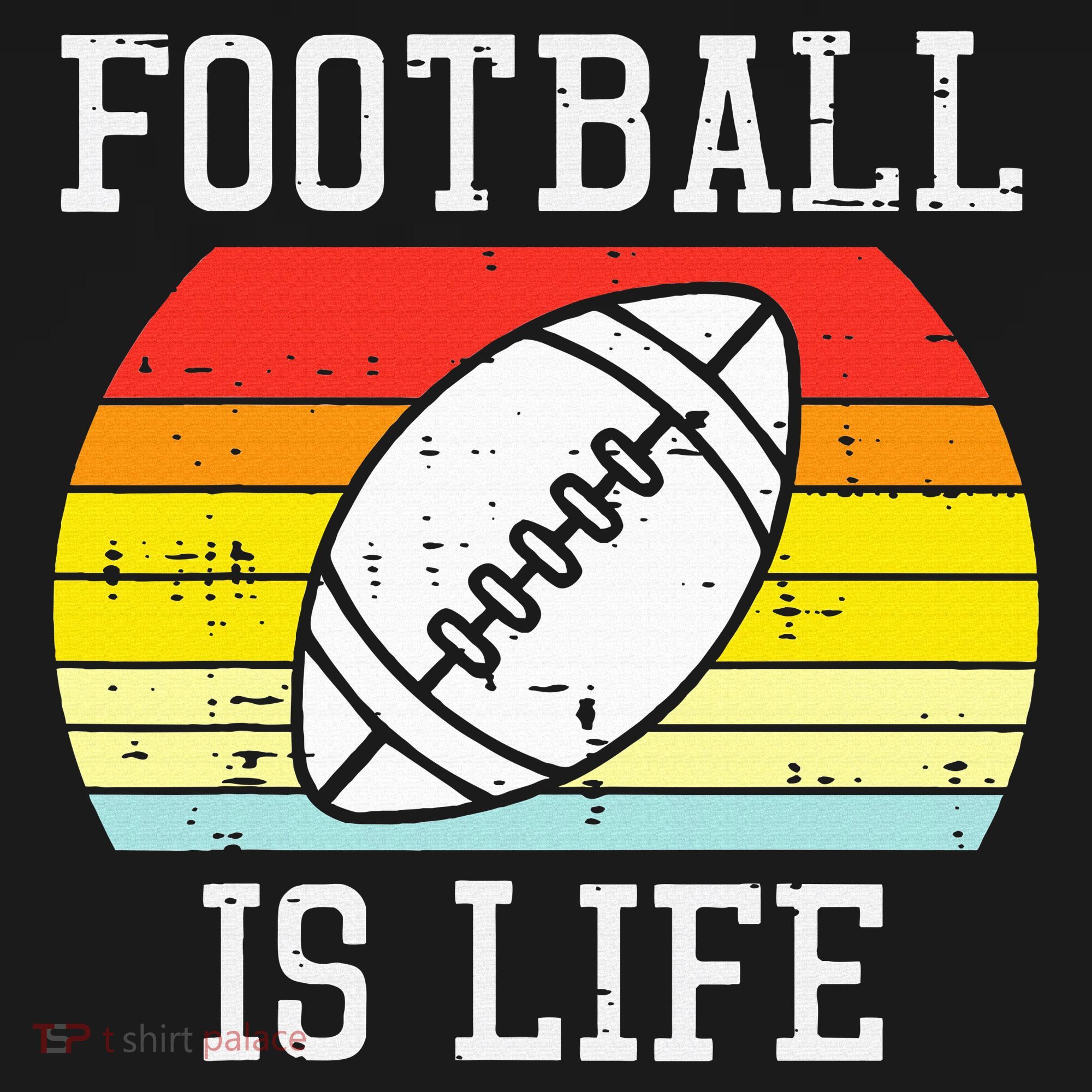 American Football Is Life Sunset Retro Sports T-Shirt