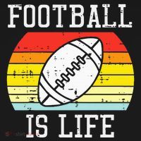 American Football Is Life Sunset Retro Sports Women's Hoodie thumb 2