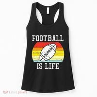 American Football Is Life Sunset Retro Sports Women's Tank Top thumb 0