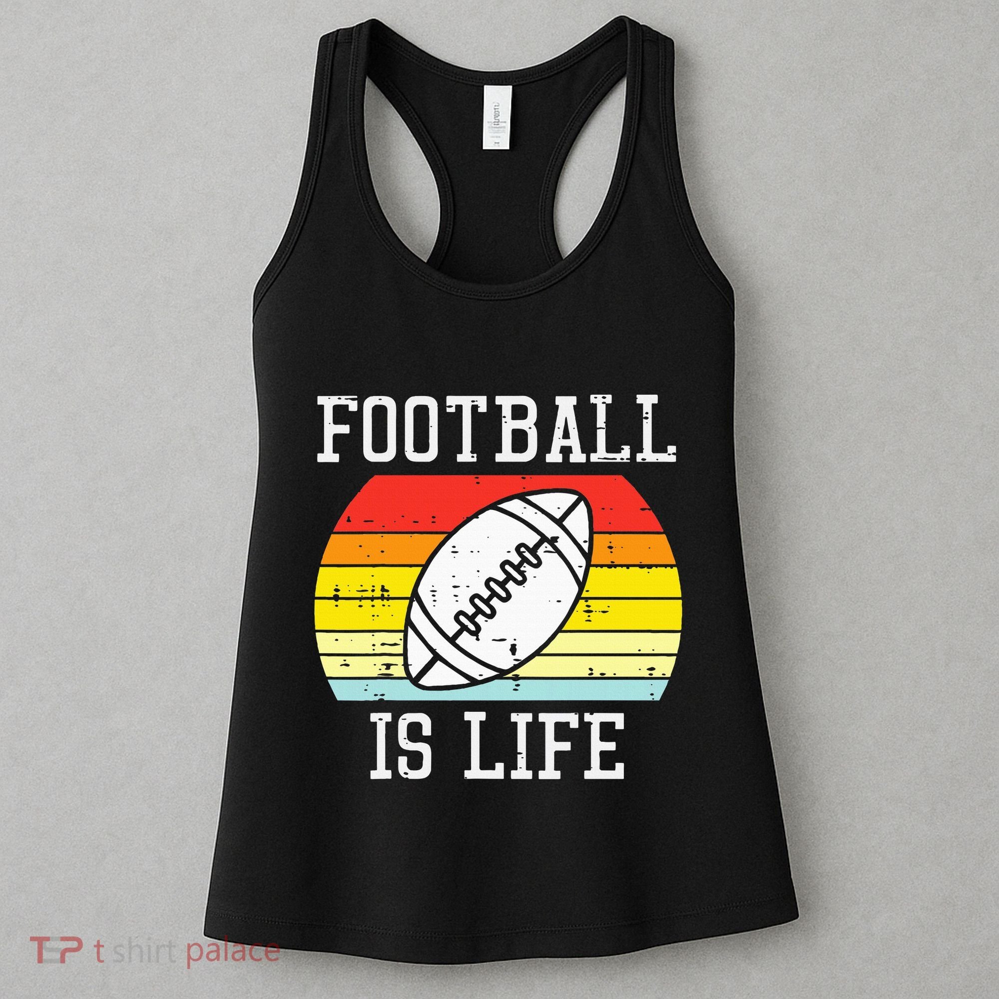 American Football Is Life Sunset Retro Sports Women's Tank Top