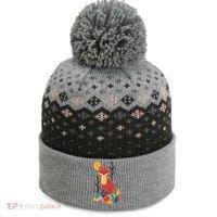 Abstract Fox Illustration Pattern The Baniff Cuffed Pom Beanie thumb 0
