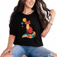 Abstract Fox Illustration Pattern Comfort Colors T-Shirt thumb 0