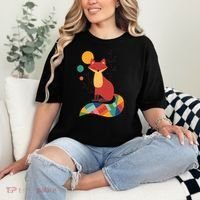 Abstract Fox Illustration Pattern Comfort Colors T-Shirt thumb 2