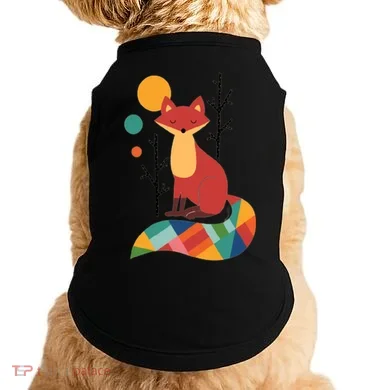 Abstract Fox Illustration Pattern Doggie Tank