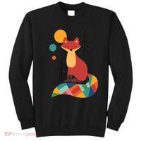 Abstract Fox Illustration Pattern Sweatshirt thumb 0