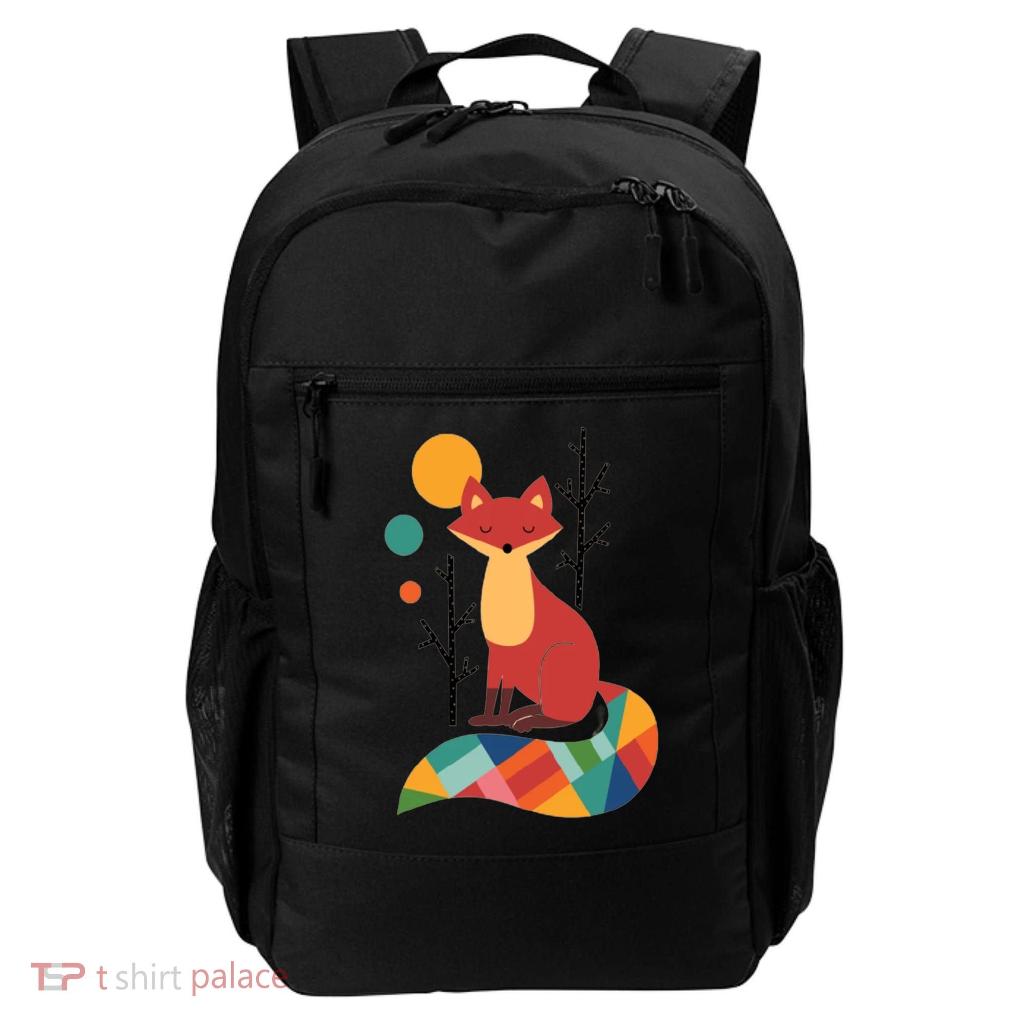 Abstract Fox Illustration Pattern Backpack