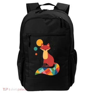 Abstract Fox Illustration Pattern Backpack