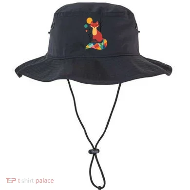 Abstract Fox Illustration Pattern Bucket Hat