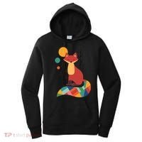 Abstract Fox Illustration Pattern Women's Hoodie thumb 0