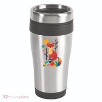 Abstract Fox Illustration Pattern 16oz Travel Tumbler thumb 0