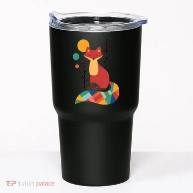 Abstract Fox Illustration Pattern Tumbler