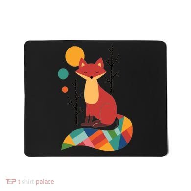 Abstract Fox Illustration Pattern Mousepad