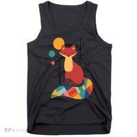 Abstract Fox Illustration Pattern Tank Top thumb 0