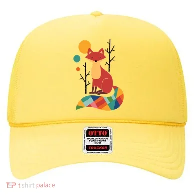 Abstract Fox Illustration Pattern Hat