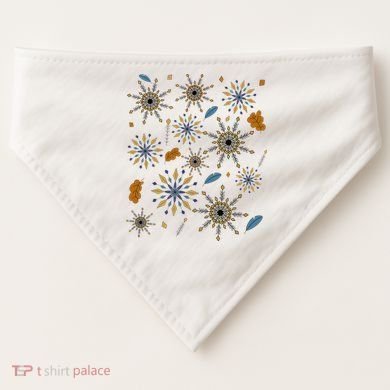 Autumn Fall Inspired Design Falling Leaves Nature Bird USA-Made Doggie Bandana