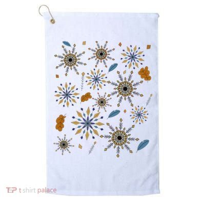 Autumn Fall Inspired Design Falling Leaves Nature Bird Golf Towel