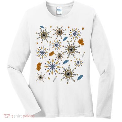 Autumn Fall Inspired Design Falling Leaves Nature Bird Women's Long Sleeve Shirt