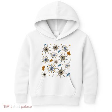 Autumn Fall Inspired Design Falling Leaves Nature Bird Kids Hoodie