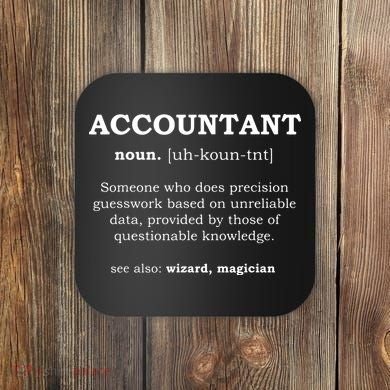 Accountant Funny Job Title Dictionary Profession Definition Coaster