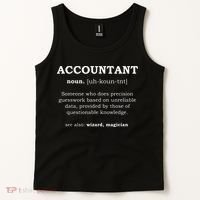 Accountant Funny Job Title Dictionary Profession Definition Tank Top thumb 2