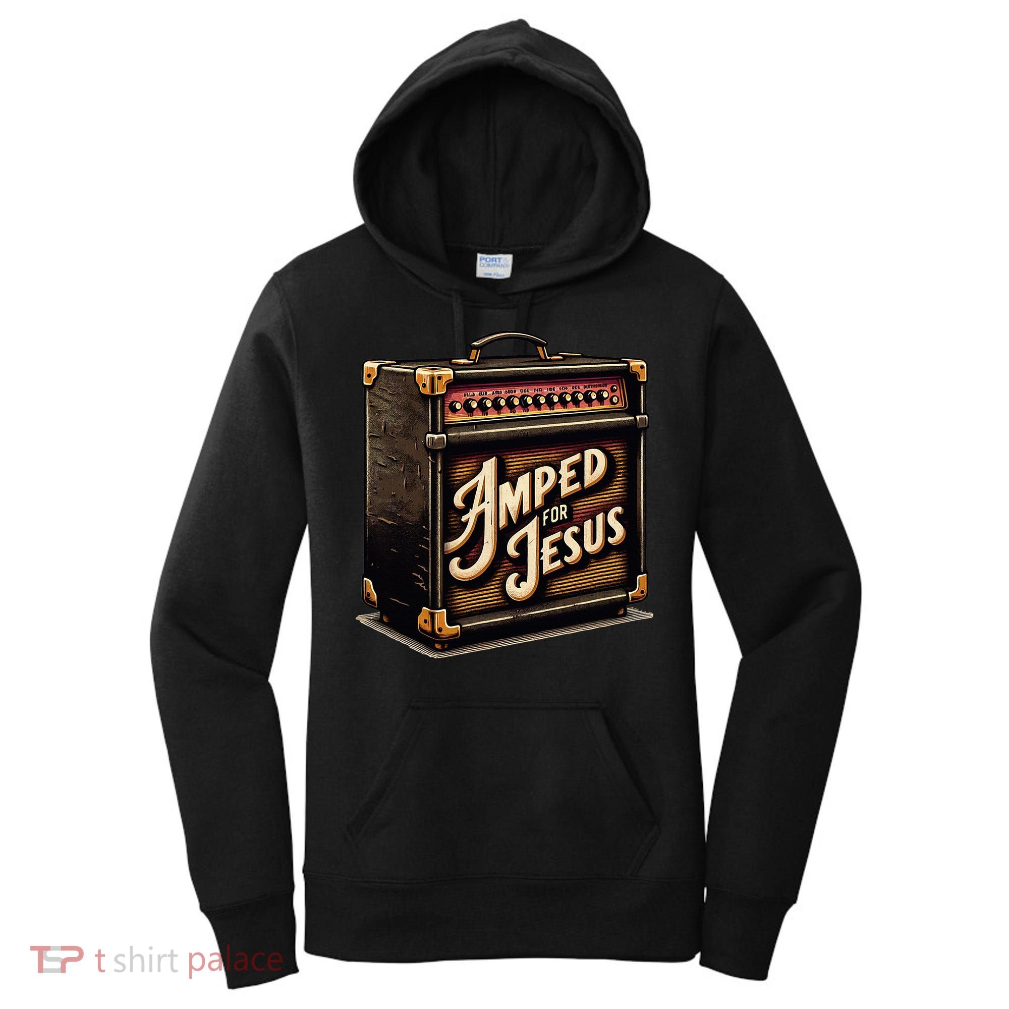 Amped for Jesus Christian Worship Music Praise and Faith Women's Hoodie