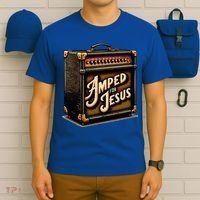 Amped for Jesus Christian Worship Music Praise and Faith T-Shirt thumb 6