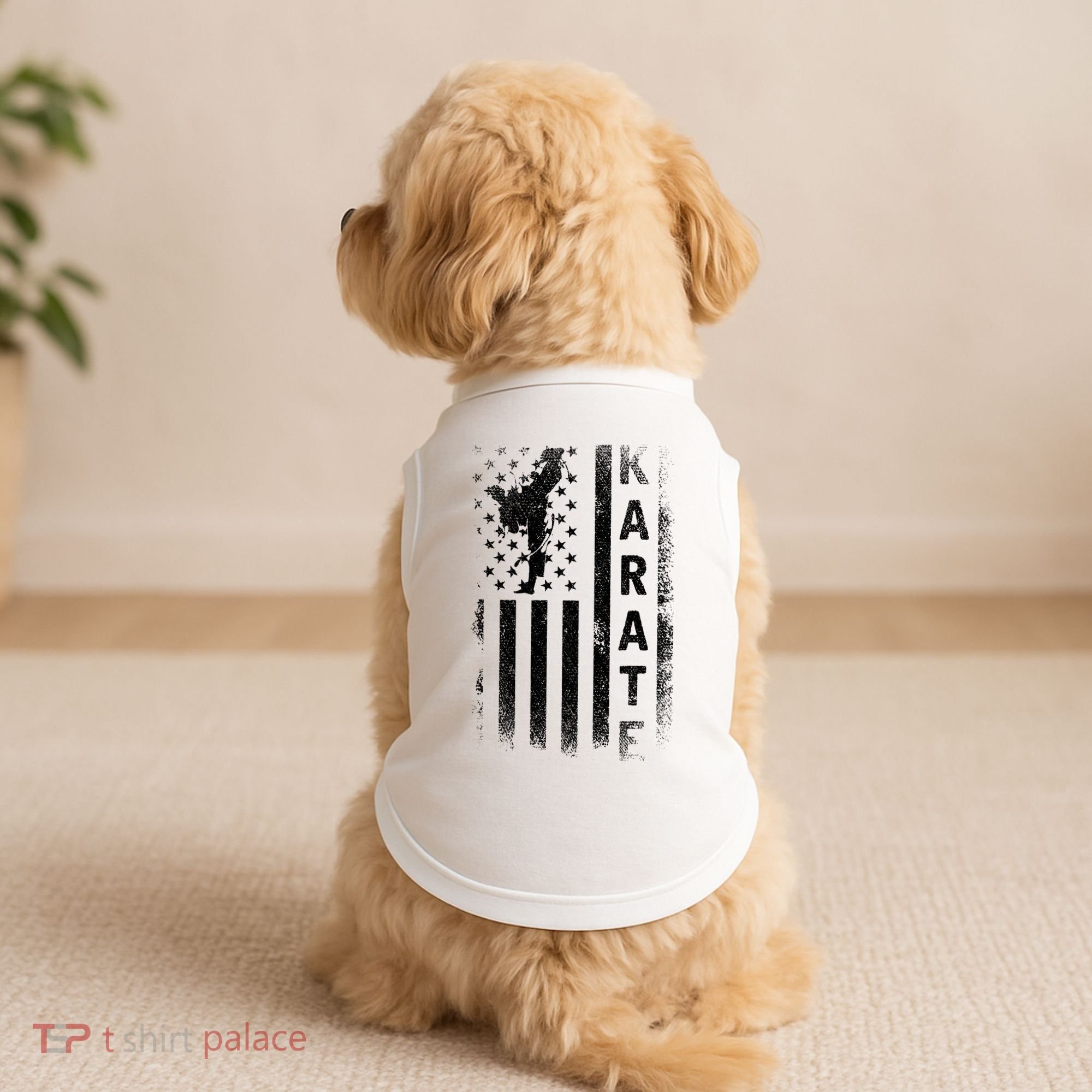 America Flag Japan Martial Arts Ninja Gift Karate Doggie Tank