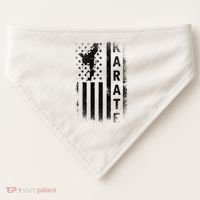 America Flag Japan Martial Arts Ninja Gift Karate USA-Made Doggie Bandana thumb 0